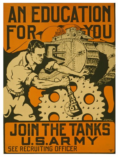 Una educación para ti, Únete a los tanques del Ejército de EE.UU., 1919 de Unknown